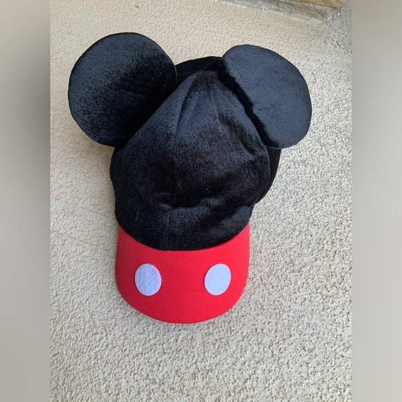 Vintage DISNEY Mickey Mouse Baseball Hat with Ears Youth Kids One Size Stretch - Picture 2 of 16